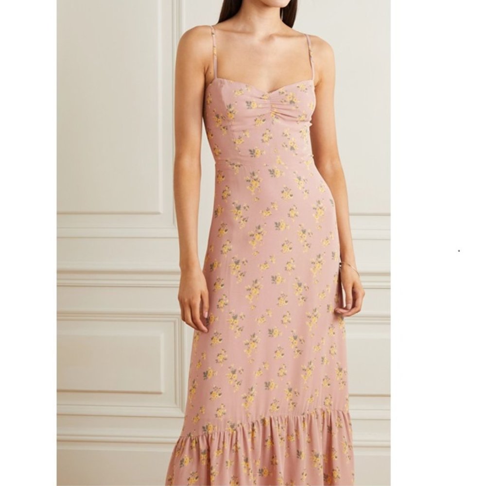*For Annita Reformation Pink Floral Maxi Dress